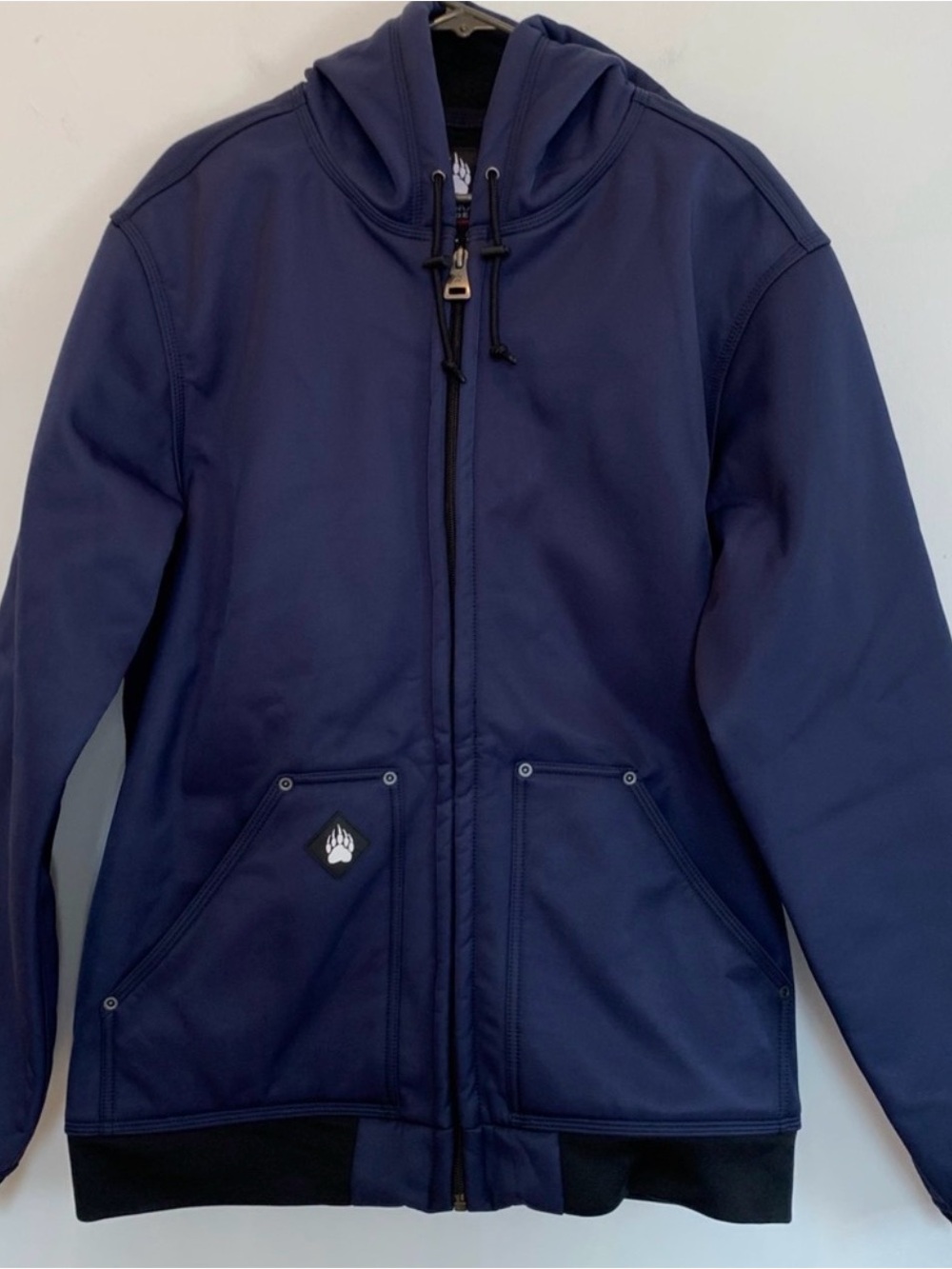 Men's Alaskan Hardwear Duluth Trading Company Navy Hooded Zip Jacket Size Medium